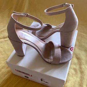 Blush chunky heels from Target